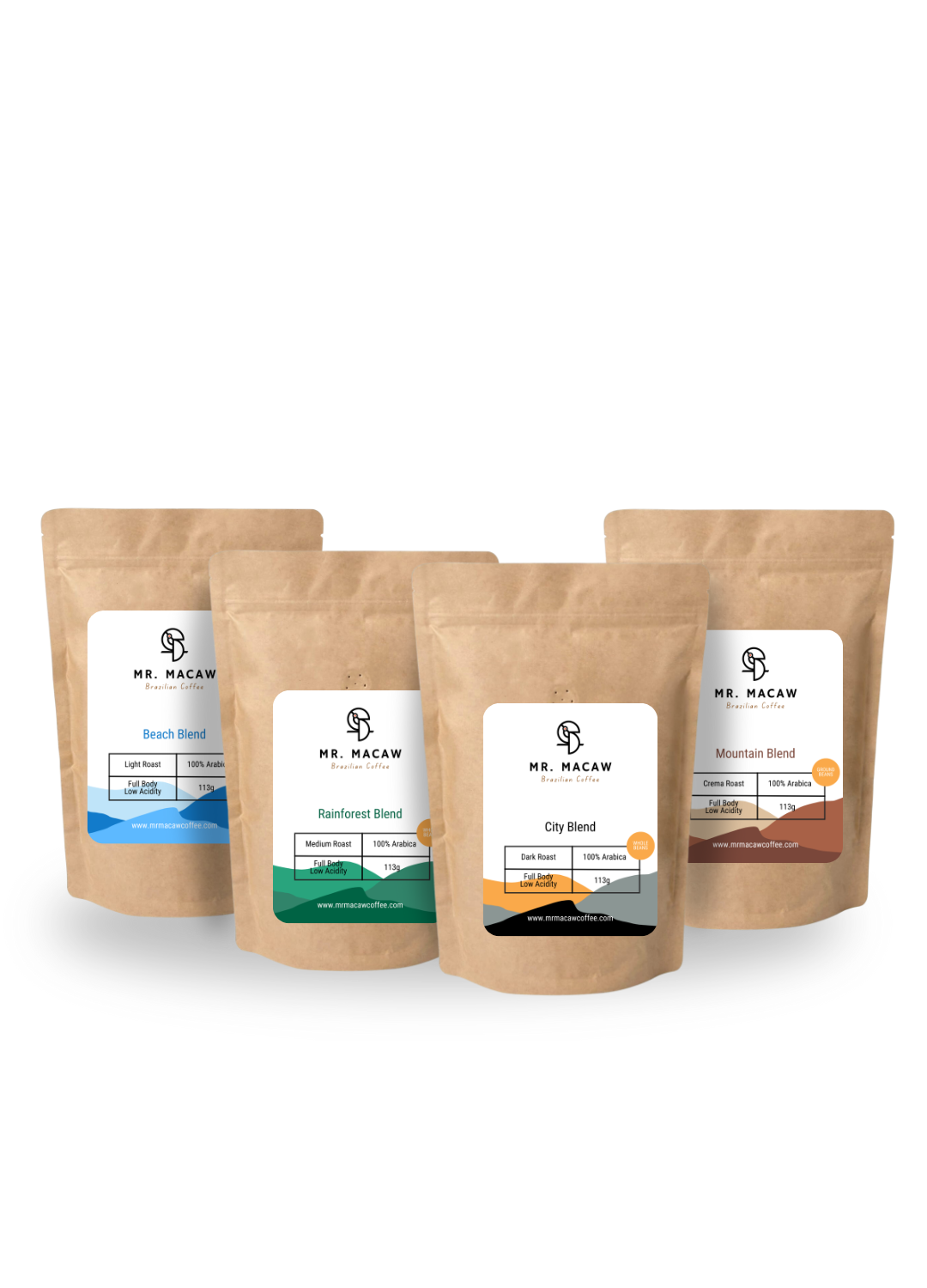 Brazil Bundle (Light, Medium, Dark & Crema Roast)